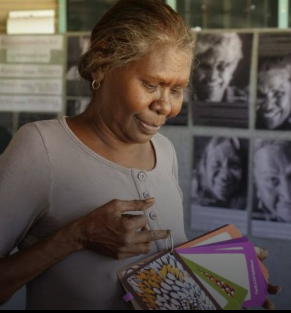 Lena Andrews creates artwork for WA Legal Aid story cards
